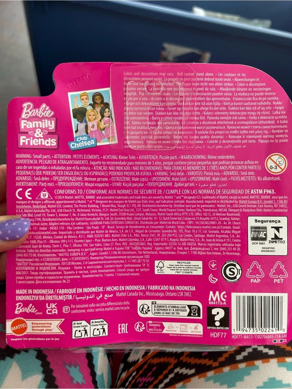 Barbie Family & Friends Chelsea Doll - Pink Outfit